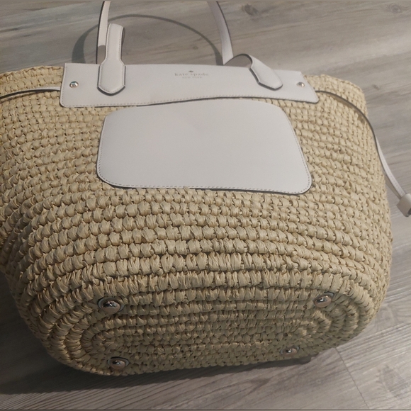 Kate Spade Natural Straw and Cream Tote - Picture 6 of 8